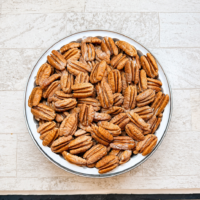 Tin Full of Roasted and Salted Pecans