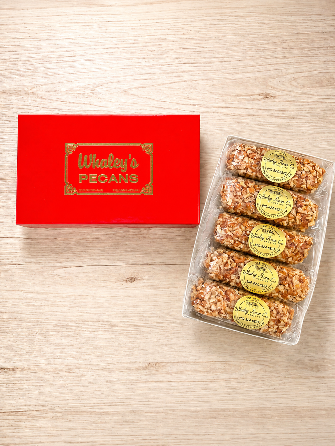 Pecan Log Gift Box 1 lb. 2.5 oz.